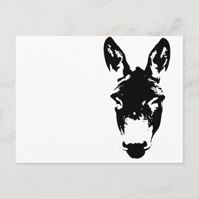 Graffiti Style Donkey or Mule Street Art Drawing Postcard (Front)