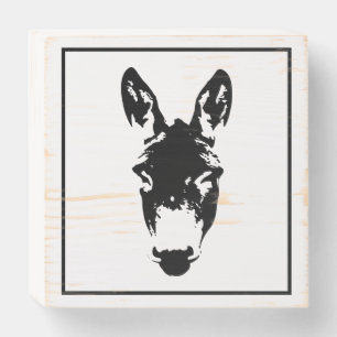 Graffiti Style Donkey or Mule Street Art Drawing Wooden Box Sign