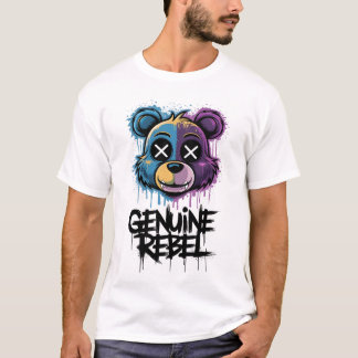 "Graffiti-Style Genuine Rebel Bear T-Shirt