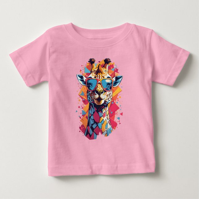 Graffiti Style Giraffe Portrait-58567 Baby T-Shirt (Front)