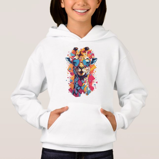 Graffiti Style Giraffe Portrait-58567 Hoodie (Front)