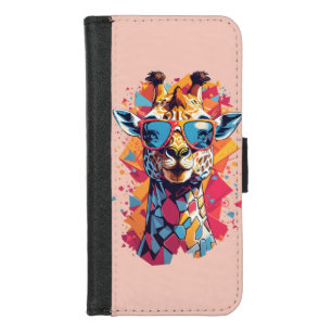 Graffiti Style Giraffe Portrait-58567 iPhone 8/7 Wallet Case
