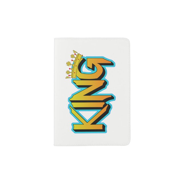 Graffiti Style King and Crown Passport Holder (Front)