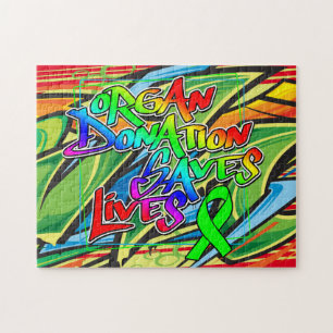 Graffiti Style Organ Donation Awareness Jigsaw Puz Puzzle