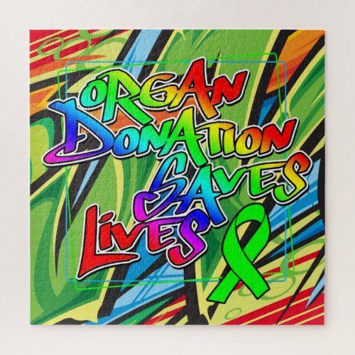 Graffiti Style Organ Donation Awareness Jigsaw Puzzle