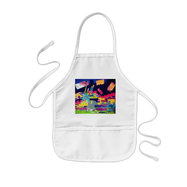 Graffiti style pattern  kids' apron (Front)