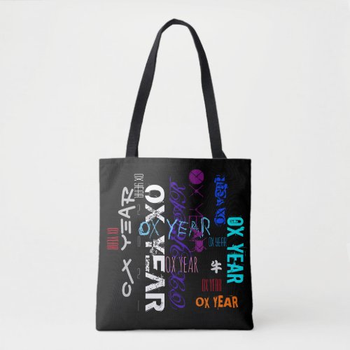 Graffiti style Repeating Ox Year 2021 all_over TB Tote Bag