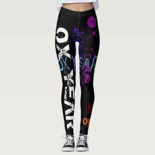 Graffiti style Repeating Ox Year 2021 Birthday WL Leggings