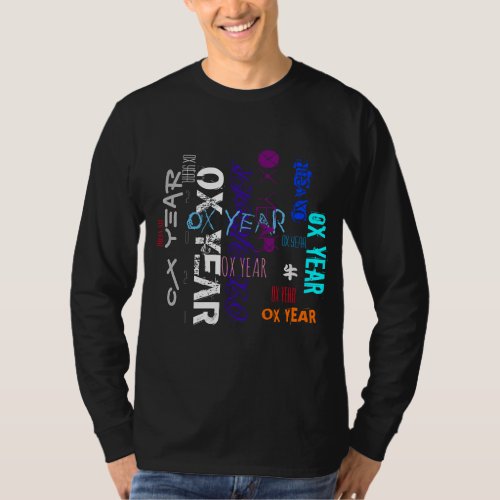Graffiti style Repeating Ox Year 2021 Men BSWt_S T_Shirt