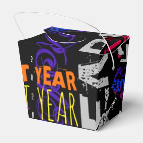 Graffiti style Repeating Rat Year 2020 Take Out FB Favor Boxes