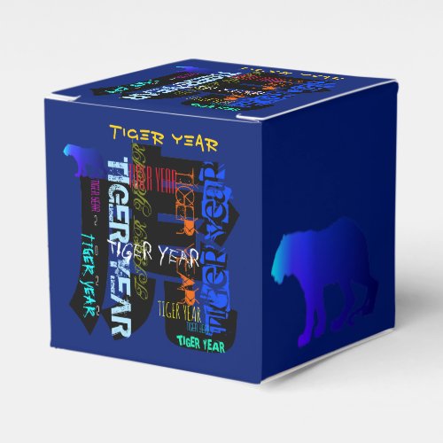 Graffiti style Repeating Tiger Year 2022 Choose C Favor Boxes