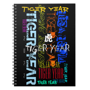 Graffiti style Repeating Tiger Year 2022 SNB Notebook