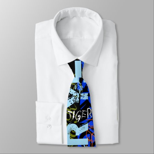 Graffiti style Repeating Tiger Year 2022 Tie
