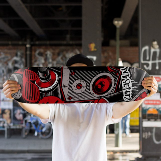 Graffiti Style Skateboard | Urban Street Art Skate (Retro Graffiti Skateboard Deck)