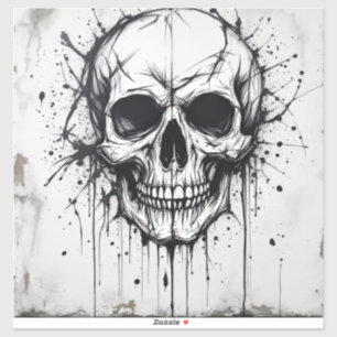 GRAFFITI STYLE SKULL STICKER