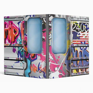 Graffiti Subway Train 3 Ring Binder