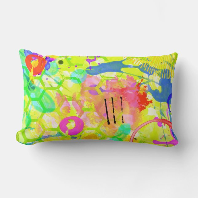Graffiti Summer Lumbar Pillow (Front)