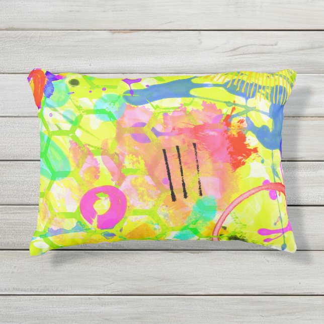 Graffiti Summer Outdoor Pillow (Front)