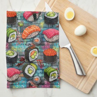 Graffiti Sushi Kitchen Towel