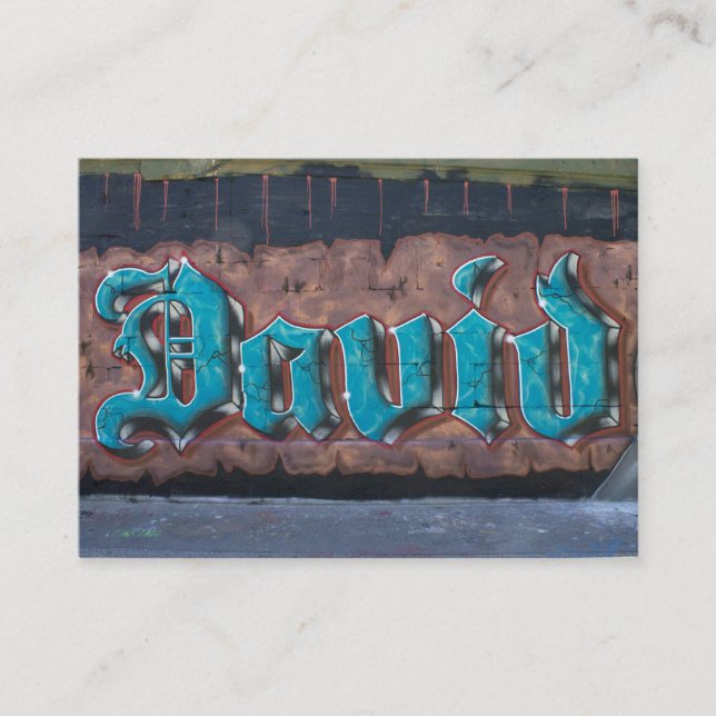 Graffiti Tag: David Business Card (Front)