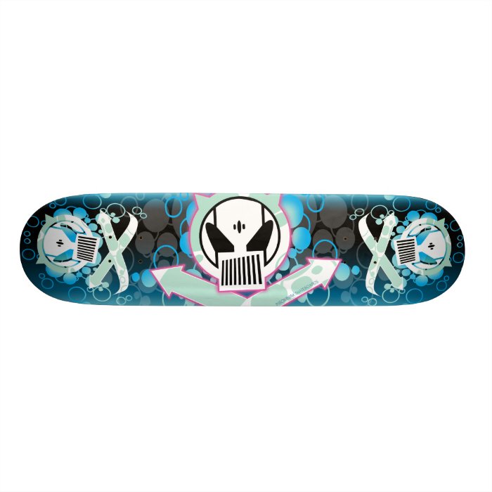 Graffiti Tech Skull Skateboard