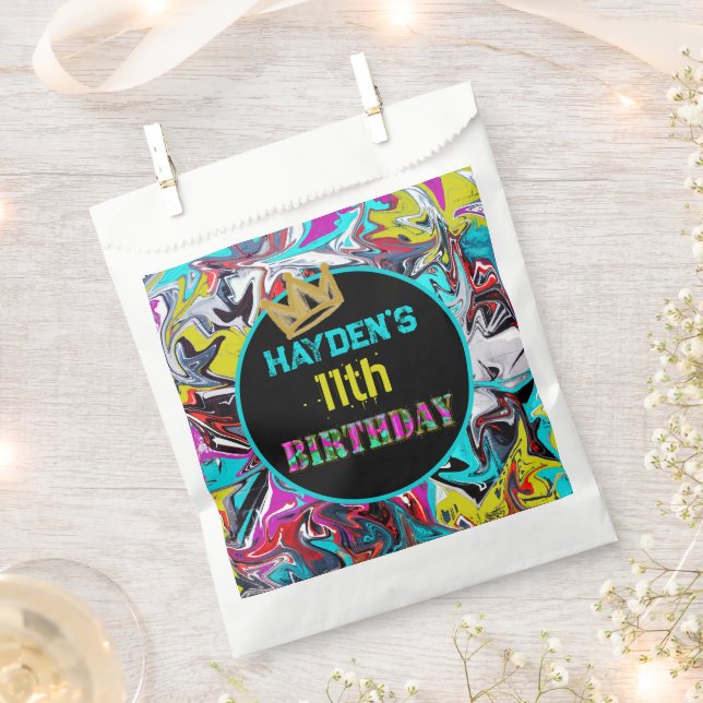 Graffiti theme birthday  favor bag (Clipped)