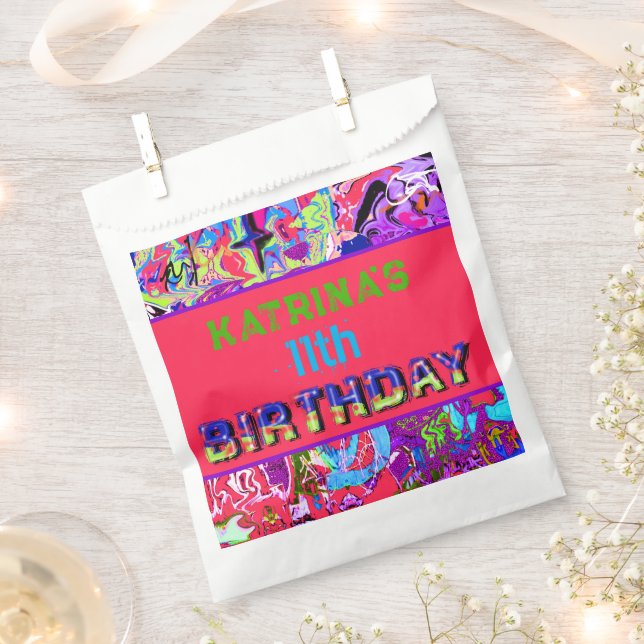 Graffiti theme birthday  favor bag (Clipped)