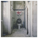 Graffiti Themed, Graffiti Spraypainted On A Toilet Fabric