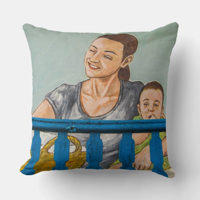 Graffiti Throw Pillow (Front)