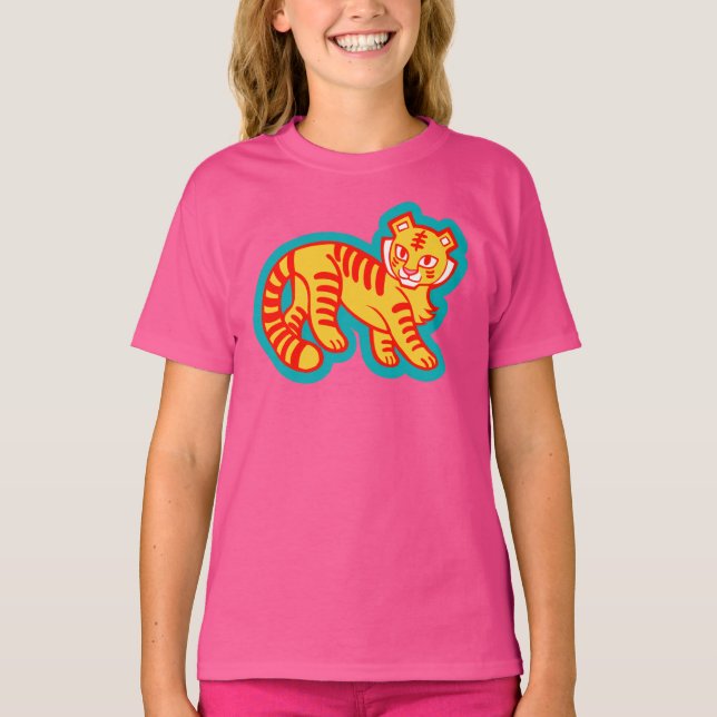 Graffiti Tiger Memphis Global Village Coffehouse T-Shirt (Front)