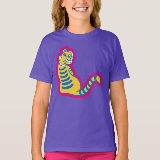 Graffiti Tiger Memphis Global Village Coffehouse T-Shirt (Front)