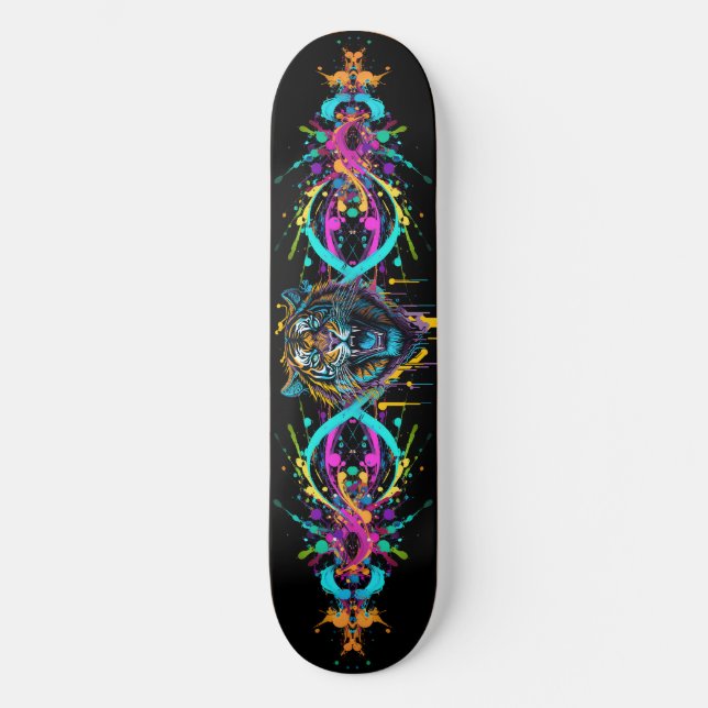 Graffiti Tiger Skateboard (Front)