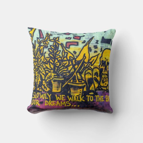 Graffiti Urban Street Art Abstract Throw Pillow