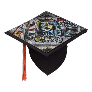 Graffiti Urban Street Cool Grunge Modern Unique Graduation Cap Topper