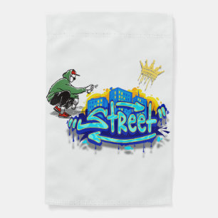 Graffiti Vibes Street Art with Attitude Garden Flag