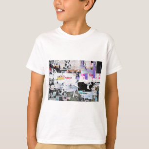 Graffiti Wall Banksy Style Torn Paper T-Shirt