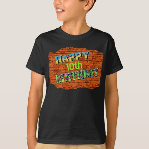 Graffiti wall birthday shirt 