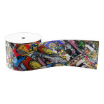 Graffiti wall collage  grosgrain ribbon