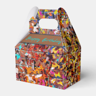 Graffiti wall print favor boxes