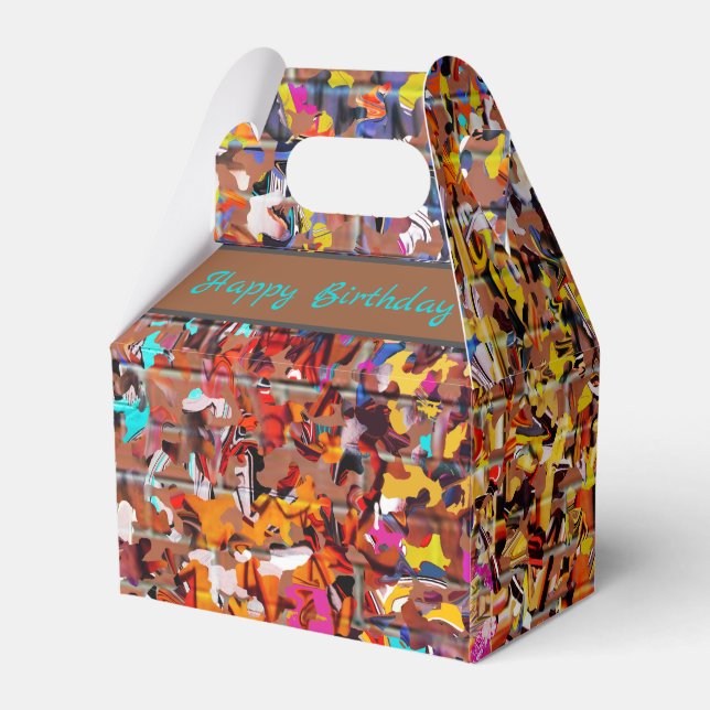Graffiti wall print favor boxes (Front Side)