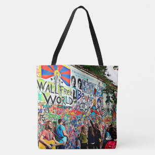 Graffiti Wall street Musicians and Artists Tote