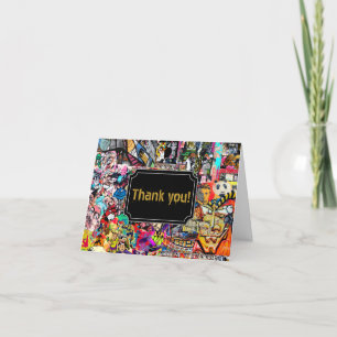 Graffiti wall  thank you card