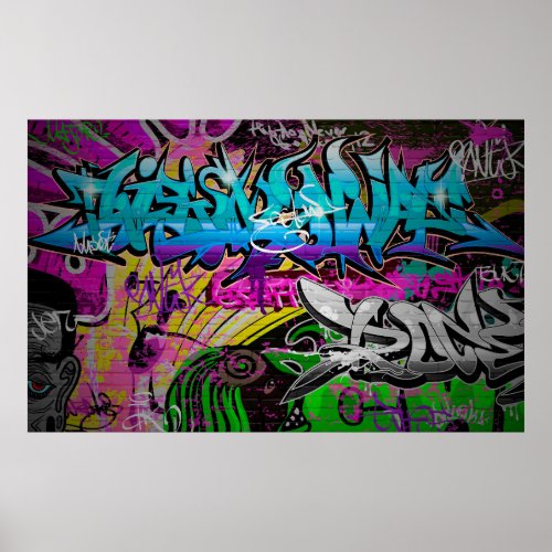 Graffiti wall urban artgraffitiartwallgrafitig poster