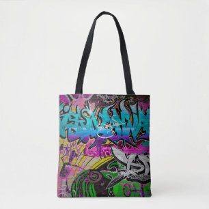 Graffiti wall urban artgraffiti,art,wall,grafiti,g tote bag