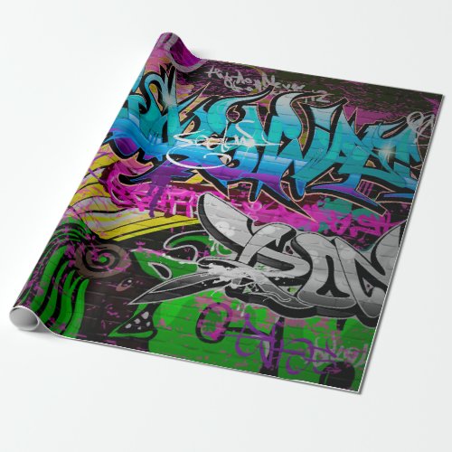 Graffiti wall urban artgraffitiartwallgrafitig wrapping paper