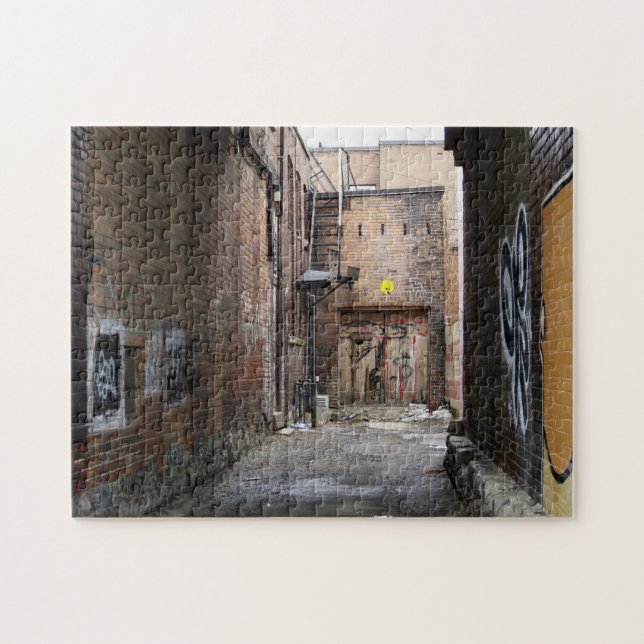 Graffiti Wall Urban "Gallery Alley" Photo Puzzle (Horizontal)