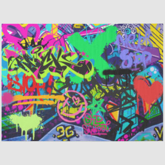 Graffiti Wall Urban Vibrant Decoupage Paper