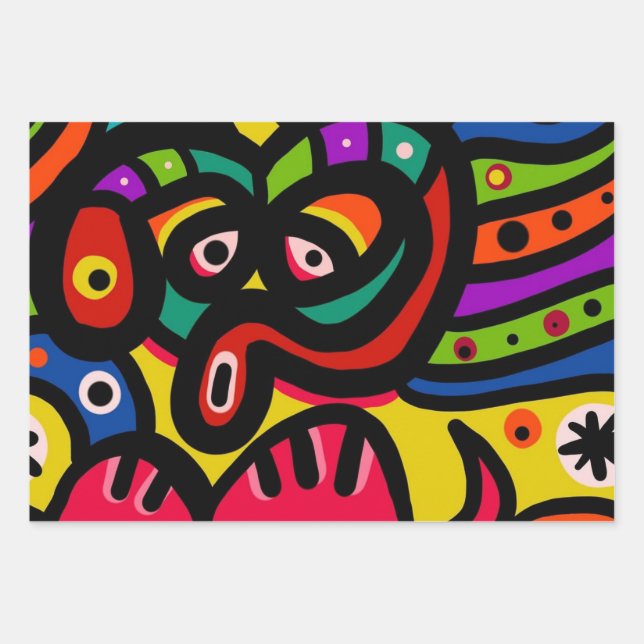 Graffiti Wednesday Wrapping Paper Sheets (Front)