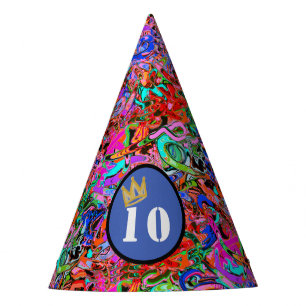 Graffiti with crown party hat