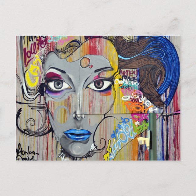 Graffiti Woman Postcard (Front)